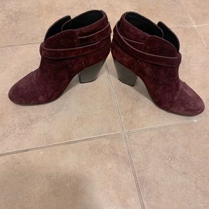 Rag & Bone Suede Burgundy Harrow Bootie Boot Sz 40 (9.5) $500